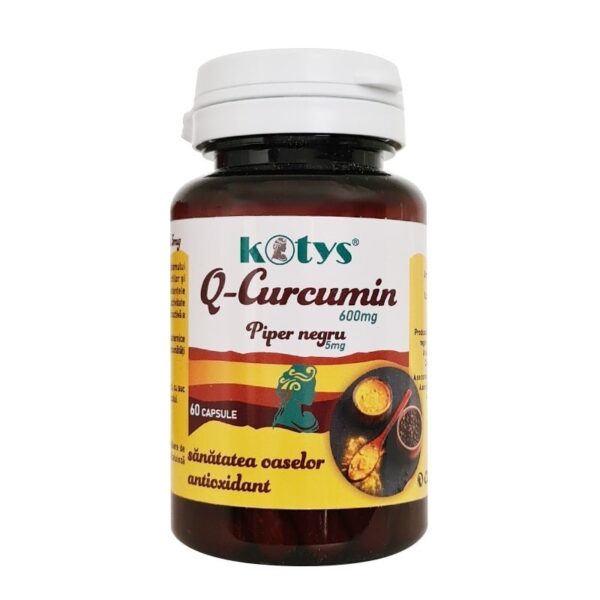 Q-Curcumin 600mg cu piper negru 5mg 60cps Kotys