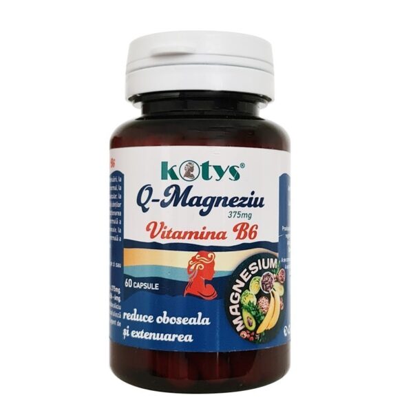 Q-Magneziu 375mg cu Vitamina B6 60cps Kotys